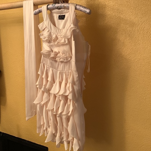 Cream Satin dress, Size 4, Excellent Used Condition, Max and Cleo - Picture 8 of 9